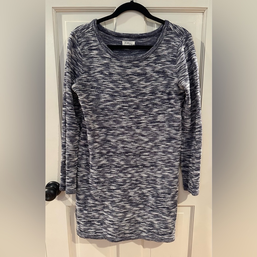 Lou & Grey | Navy and White Knit Sweater Dress
